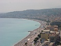 Nizza Blick von Chateau auf Promenade